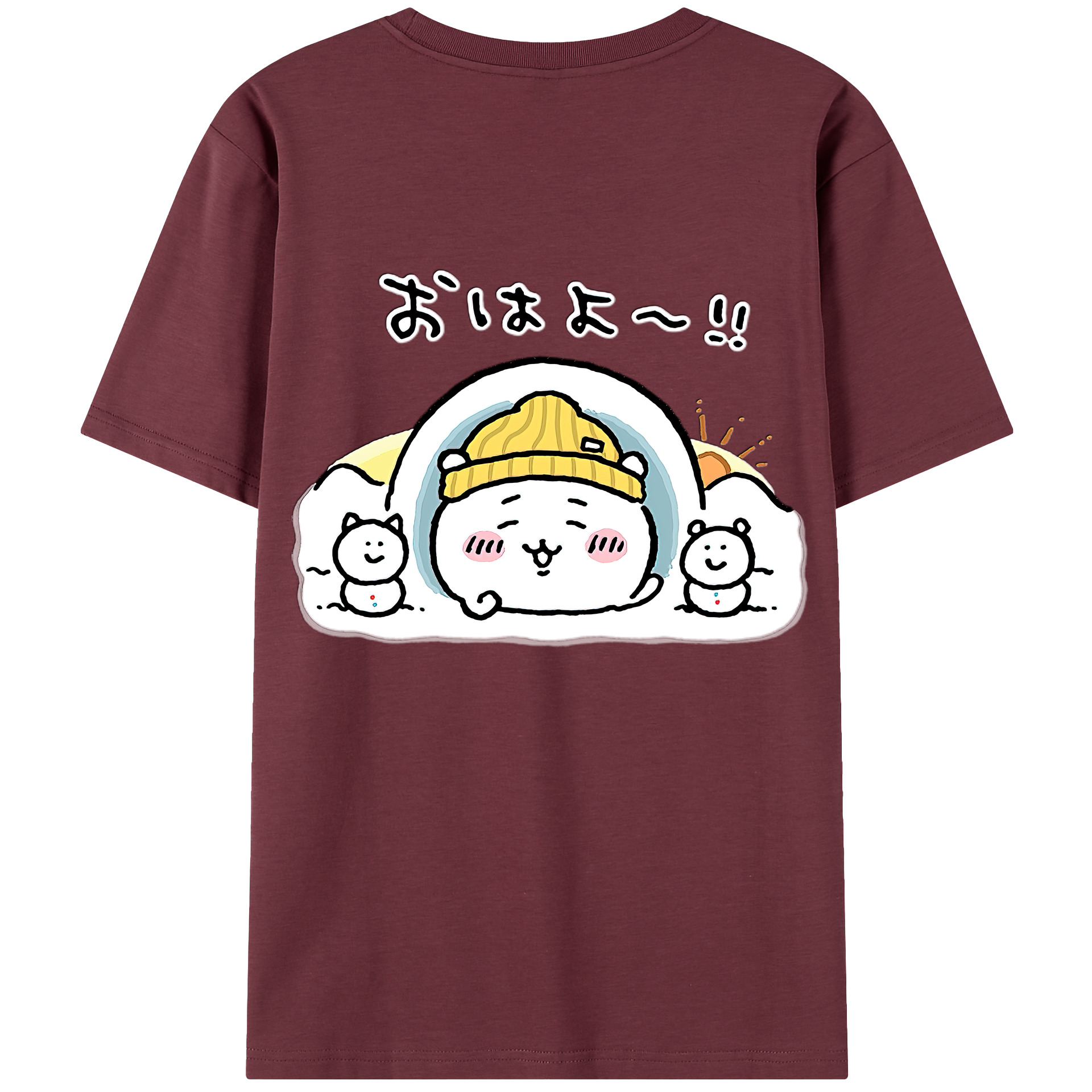 （画像用） ちいかわ ちいかわ Chii-kawa chiikawa 綿100％半袖Tシャツ（背面プリント）